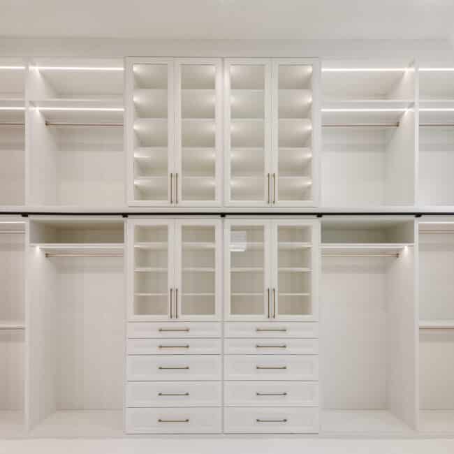 clean white new closet in new orleans
